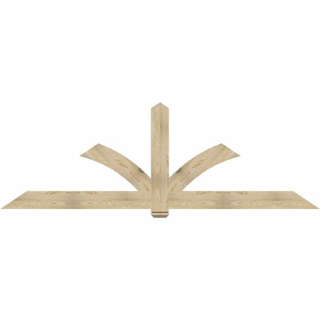 Ekena Millwork Redmond Rough Sawn Timber Gable Bracket, Douglas Fir, 108"W x 36"H x 2"D x 6"F, 8/12 Pitch GBW108X36X0206RED00RDF